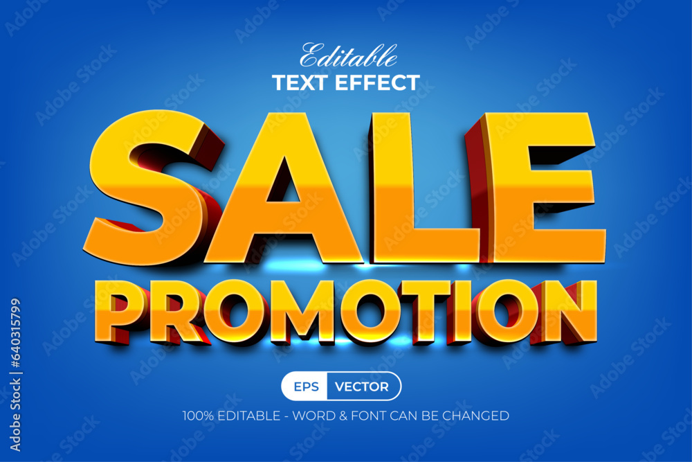 Sale Text Effect Yellow Gold Style. Editable Text Effect.