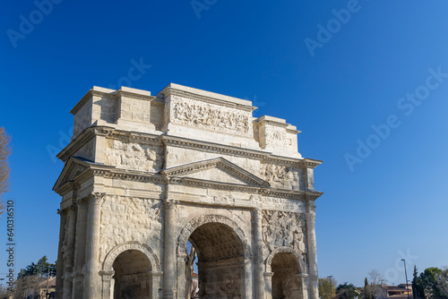 Roman triumphal arch  Orange  UNESCO world heritage  Provence  France