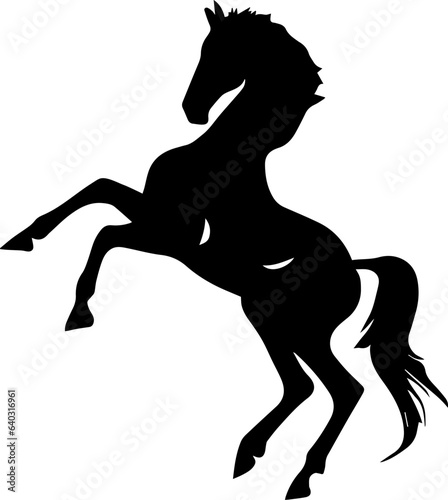 Basic vector artwork of a horse on its hind legs