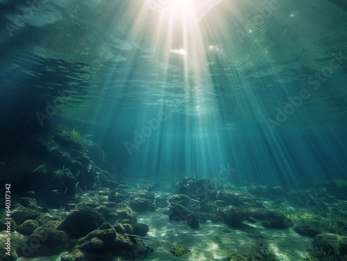 Underwater sea view, generative ai © inspiretta
