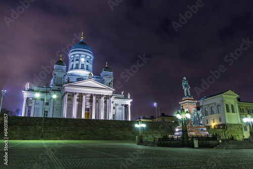 Helsinki cathedral at night