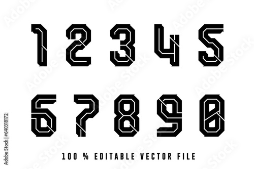 Classic Sport basketball Jersey Number vector.