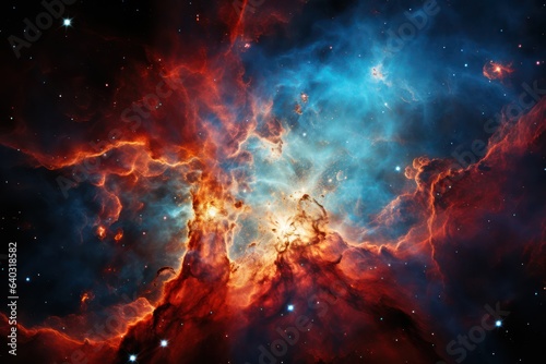 Spectacular Photo of Space. View of the Universe. Nebula Dance of Colors © Pixel Alchemy