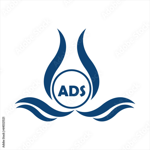 ADS letter water drop icon design with white background in illustrator, ADS Monogram logo design for entrepreneur and business.
