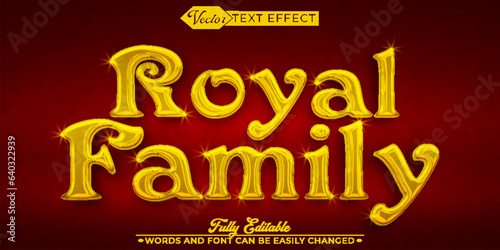 Golden Medieval Vector Editable Text Effect Template