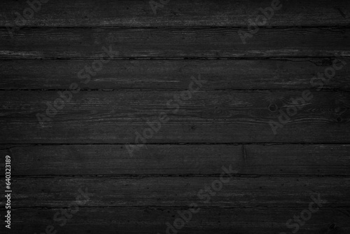 Front view of an old, weathered and aged wooden wall. Abstract full frame textured background in black and white, copy space.