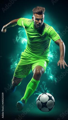 Soccer Player on a digital background © Indy