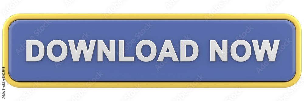 Download now button. 3D illustration. Download now button. 3D illustration.
