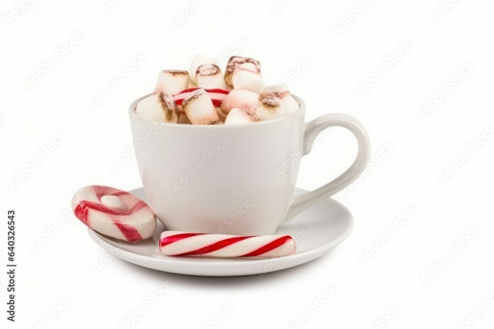 Cup hot chocolate marshmallow drink. Generate Ai Cup hot chocolate marshmallow drink. Generate Ai