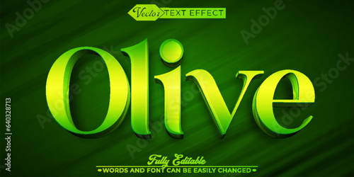 Natural Green Olive Editable Text Effect Template