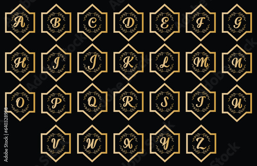 Vector a to z letter design for t shirt design