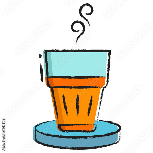 Hand drawn indian tea icon