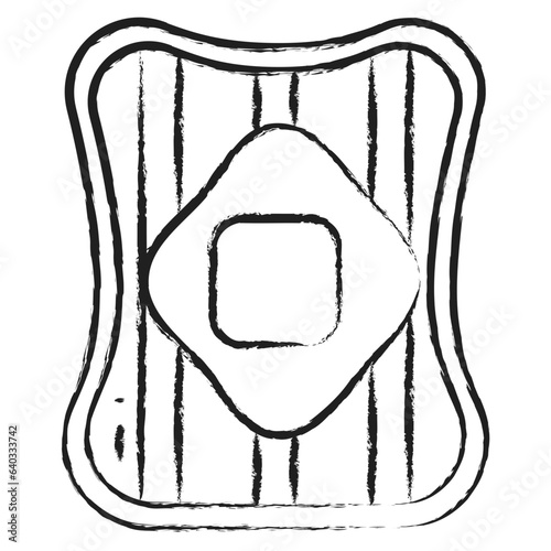 Hand drawn Butter toast icon