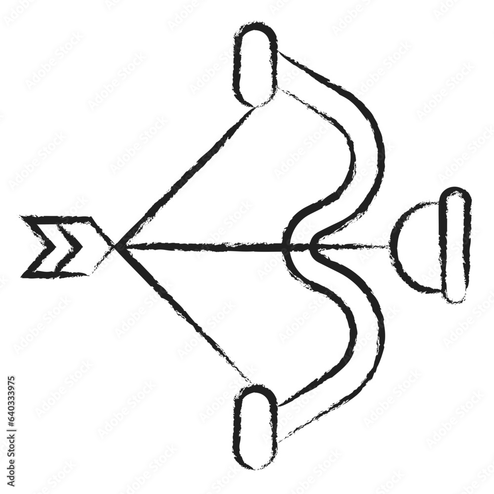 Fototapeta premium Hand drawn Bow And icon