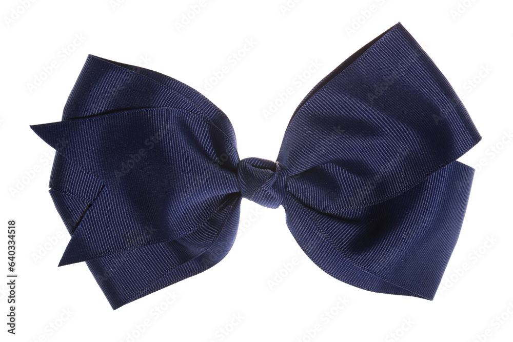 Beautiful blue gift bow, isolated on white Beautiful blue gift bow, isolated on white