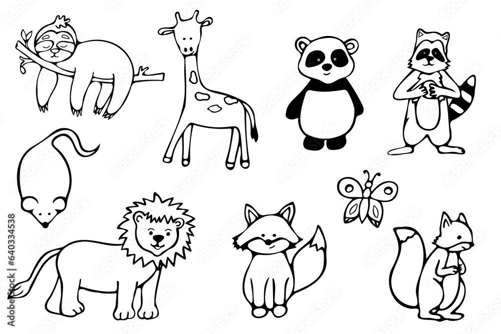 Collection of wild animals, world animal day