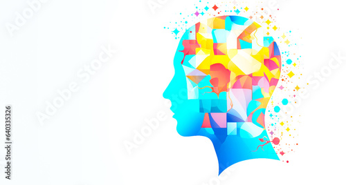 Head profile with jigsaw puzzle pieces falling apart. Alzheimer's and dementia, mental illness and brain disorder vector illustration © © Raymond Orton