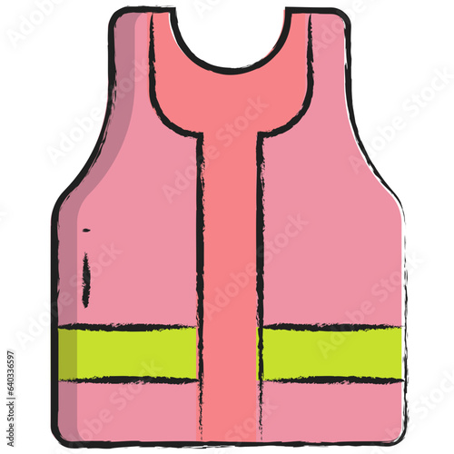 Hand drawn Life Vest icon