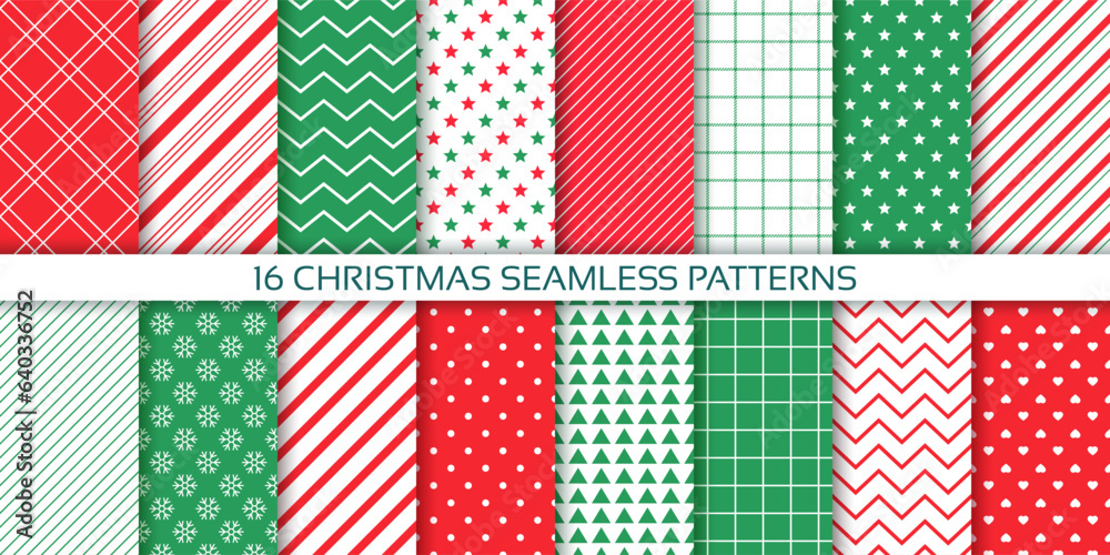 Xmas pattern. Christmas background. Seamless prints with candy cane