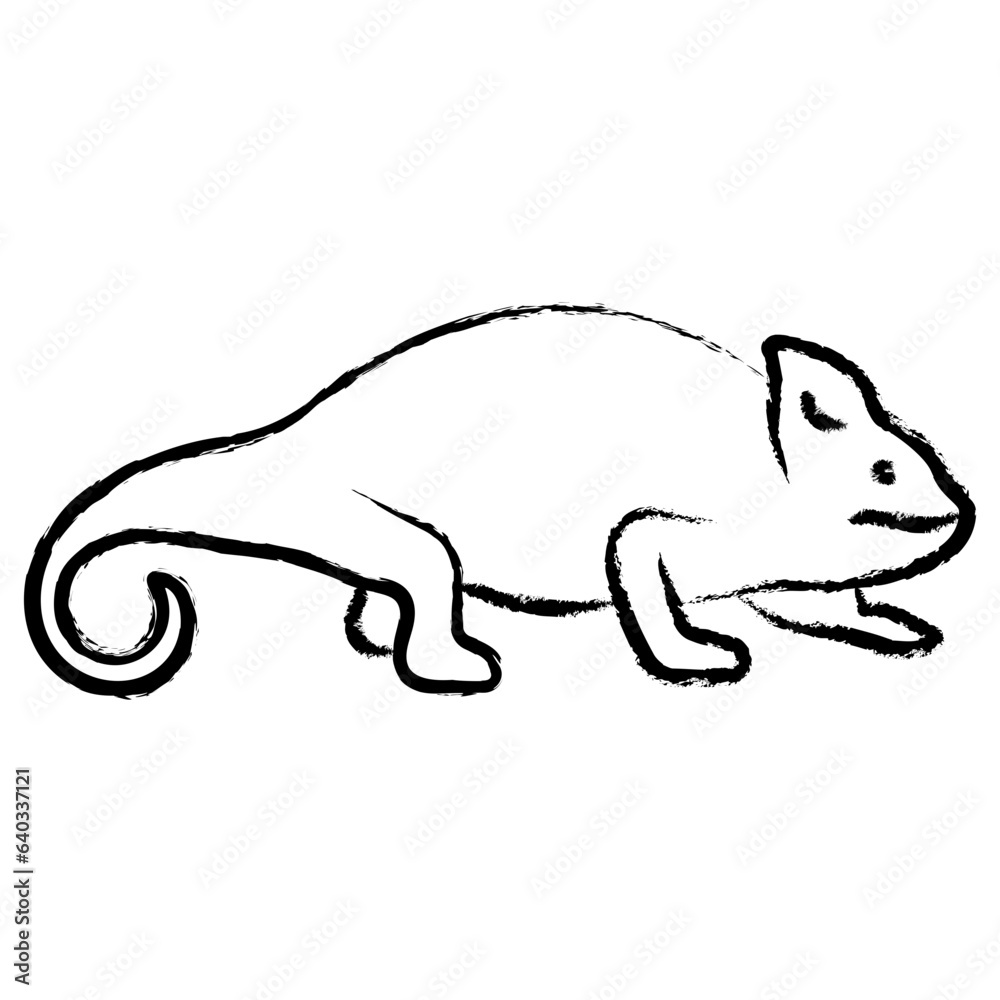 Hand drawn Chameleon icon