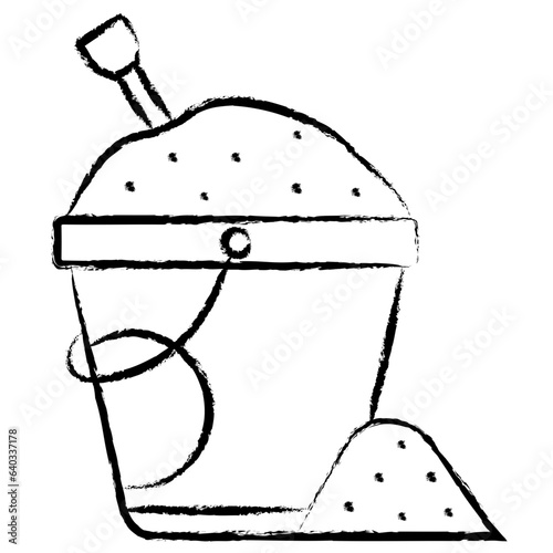 Hand drawn Sand bucket icon