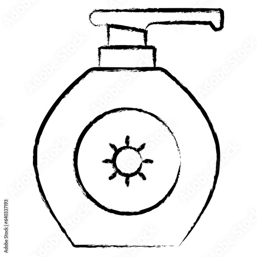 Hand drawn Sunscreen icon
