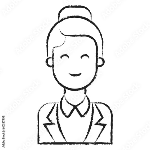 Wallpaper Mural Hand drawn Woman avatar icon Torontodigital.ca