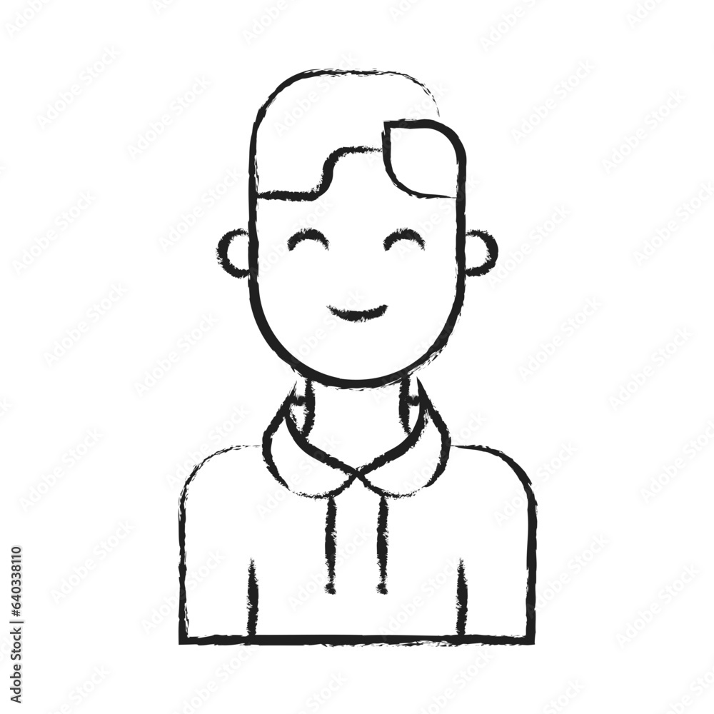 Hand drawn Boy avatar icon