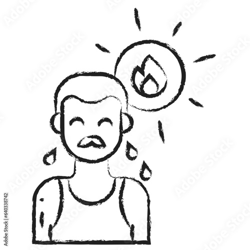 Hand drawn Sunburn icon