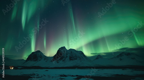 Aurora borealis northern lights.