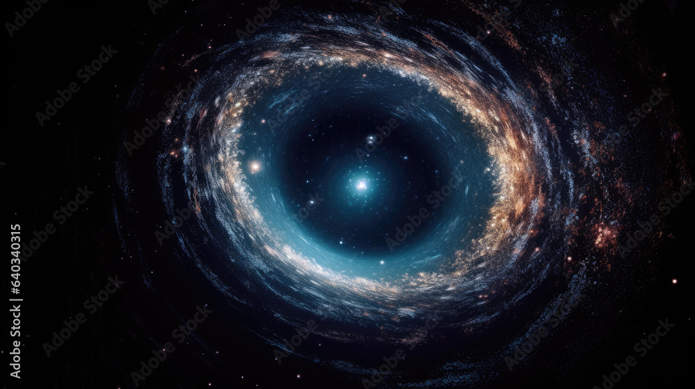 Obraz premium A deep space black hole galaxy.