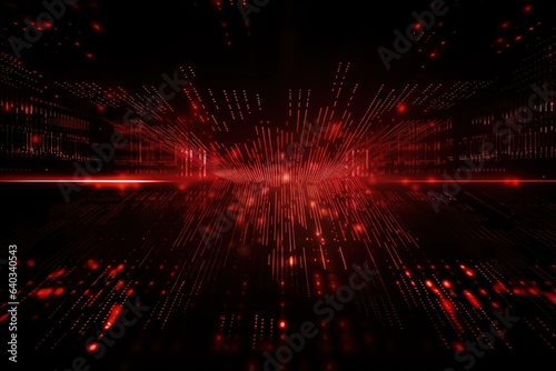 Abstract Technology Binary Code Dark Red. Generative AI