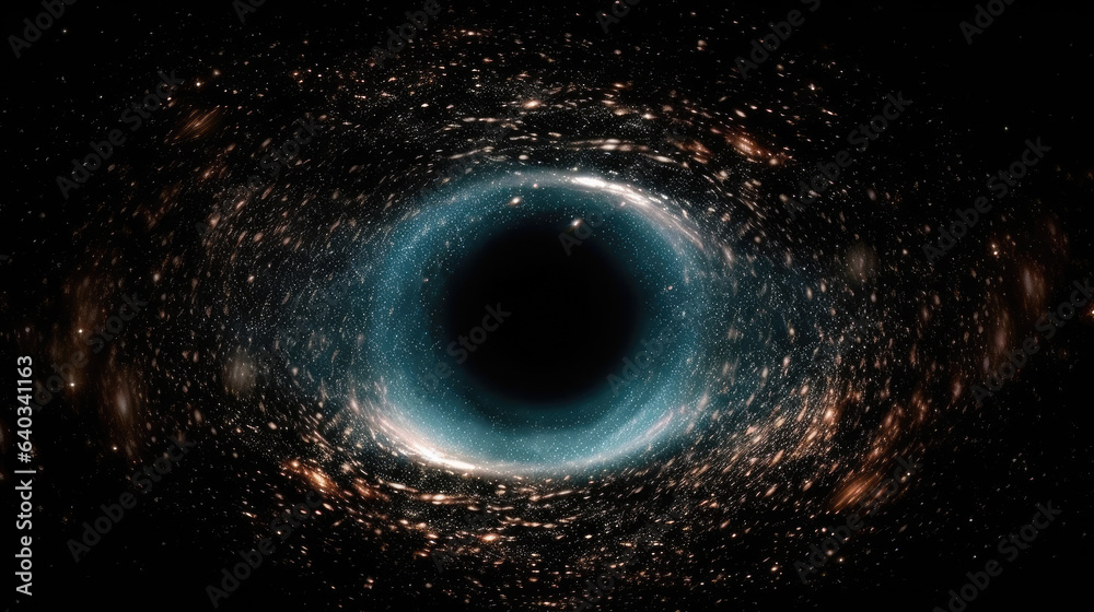 A deep space black hole galaxy. A deep space black hole galaxy.