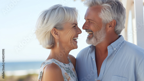 Beautiful mid age senior couple. Elderly love and friendship.