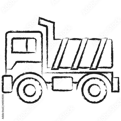 Hand drawn Loading truck icon