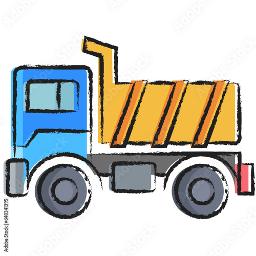 Hand drawn Loading truck icon