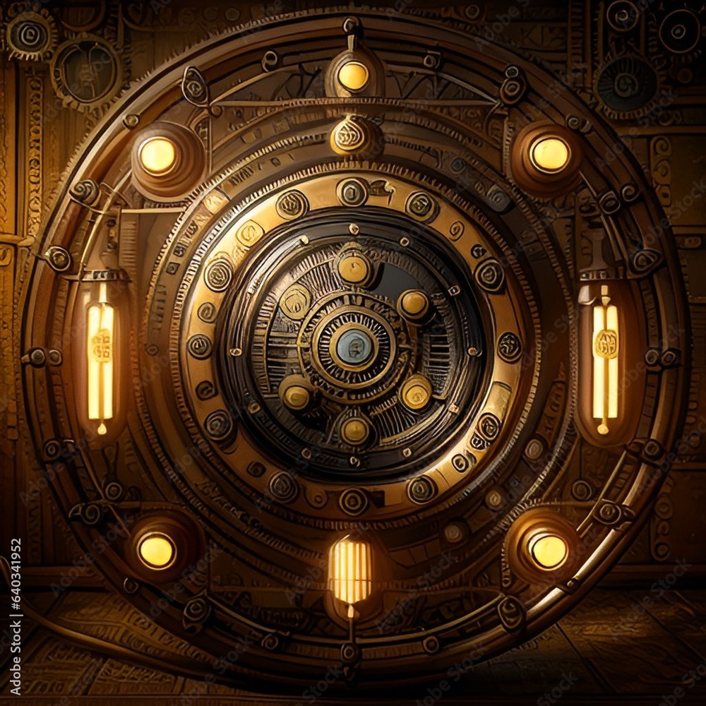 Fototapeta premium golden spiral staircase