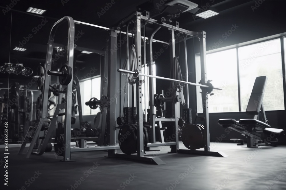 Fototapeta premium Modern gym. Generate Ai