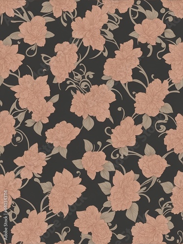 style Exotic floral pattern wallpaper texture. modern style. AI Generated