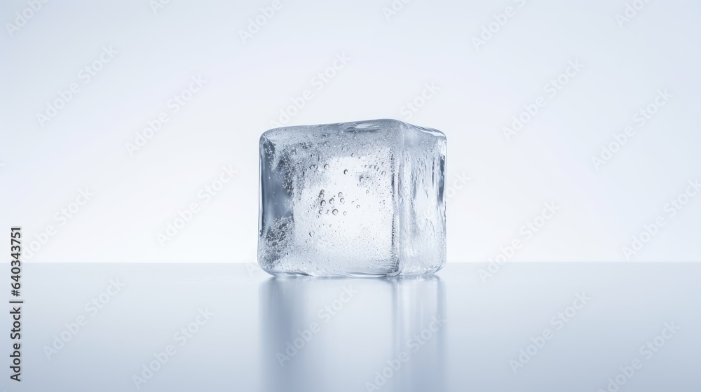 Image of one ice cube isolated on white background. Image of one ice cube isolated on white background.