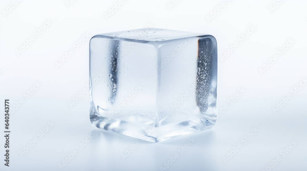 Image of one ice cube isolated on white background. Image of one ice cube isolated on white background.