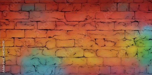 Vintage brick wall. AI generated illustration