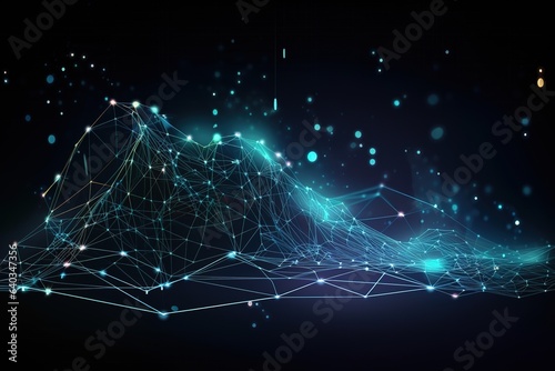Big data technology and data science illustration. Generative AI