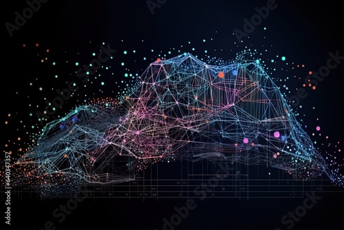 Big data technology and data science illustration. Generative AI