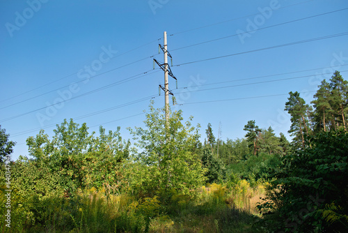 power line in the countryside