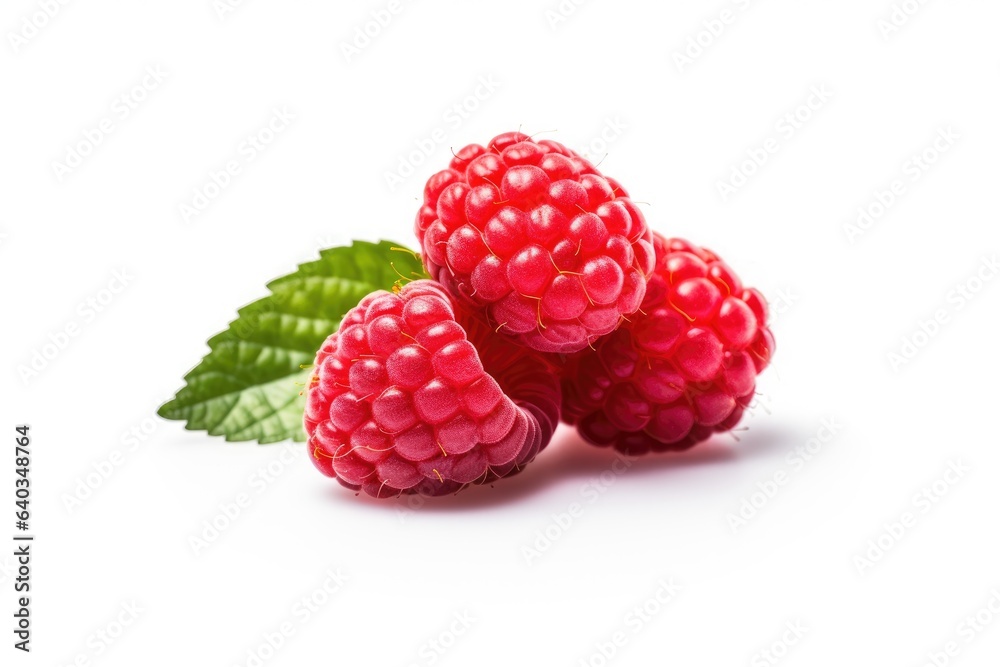 raspberry on white background raspberry on white background