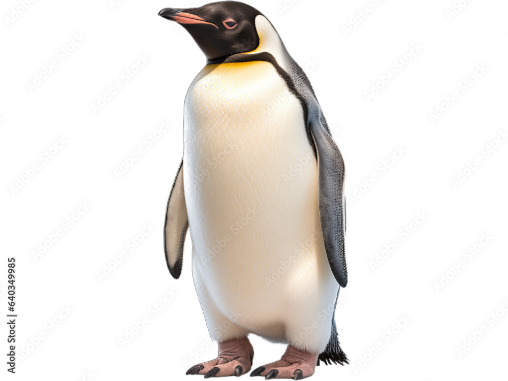 Fototapeta premium Penguin Curious Gaze, No Background