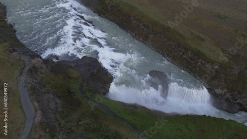 AERIAL VIEW - Gullfoss (