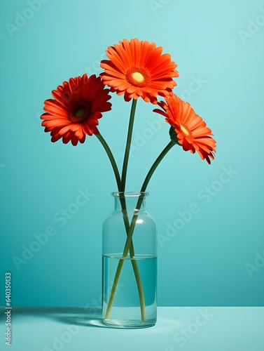 Simplicity in Blossom: Minimalist Vase and Flowe