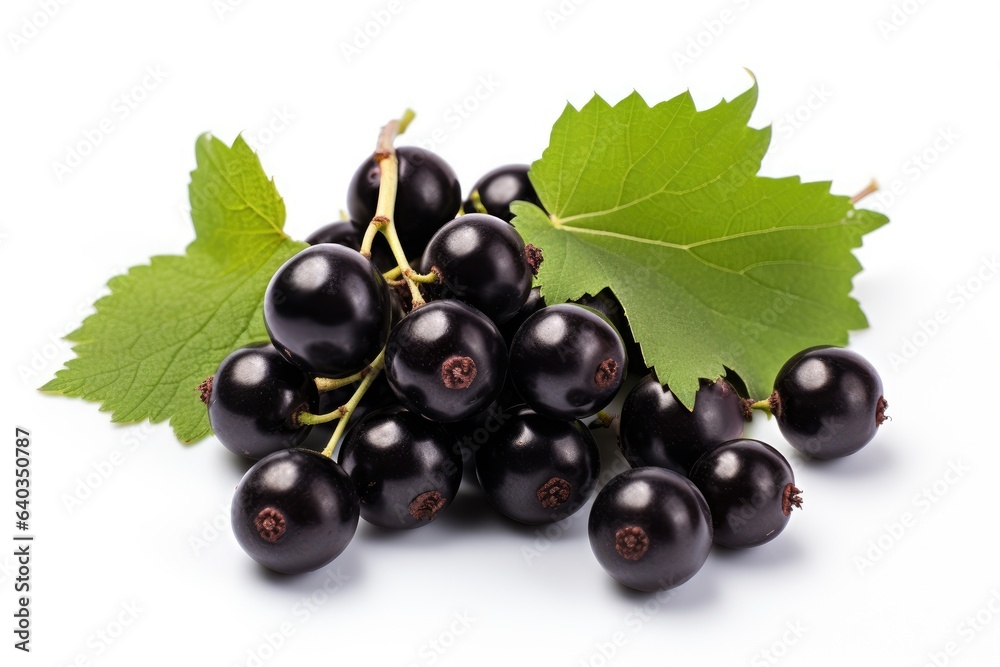 Fototapeta premium black currant isolated on white background